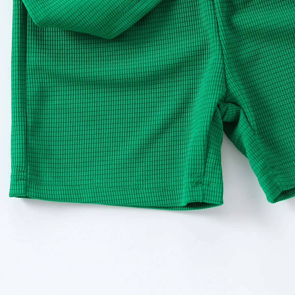 2pcs Toddler Boy's Basic Solid Color Top and Shorts Set  Green big image 1