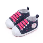 Baby/Toddler Unisex Casual Style Brightly Colored Lace-Up Design Prewalker Shoes  Pink