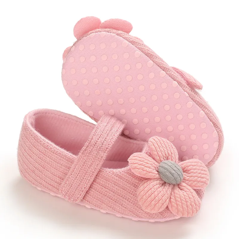 Baby / Toddler Girl Pretty 3D Floral Decor Velcro Shoes Pink big image 1