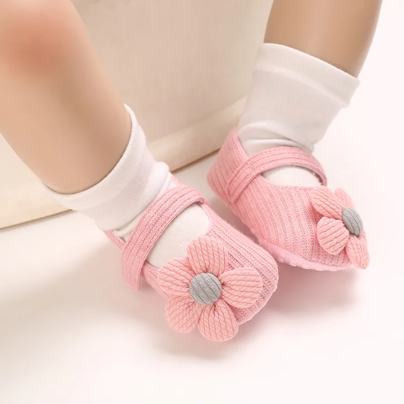 嬰兒 女 甜美 植物花卉 學步鞋 粉色 big image 1