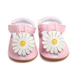 Baby/Toddler Girl Casual Style 3D Daisy Flower Velcro Closure Prewalker Shoes Pink