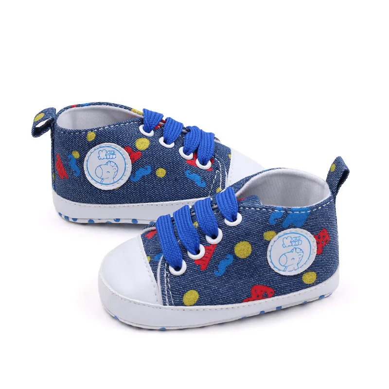 Baby/Toddler Unisex Casual Style Brightly Colored Lace-Up Design Prewalker Shoes  Blue big image 1
