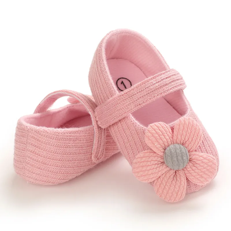طفل / طفل فتاة جميلة 3D الأحذية الفيلكرو الديكور الأزهار زهري big image 1