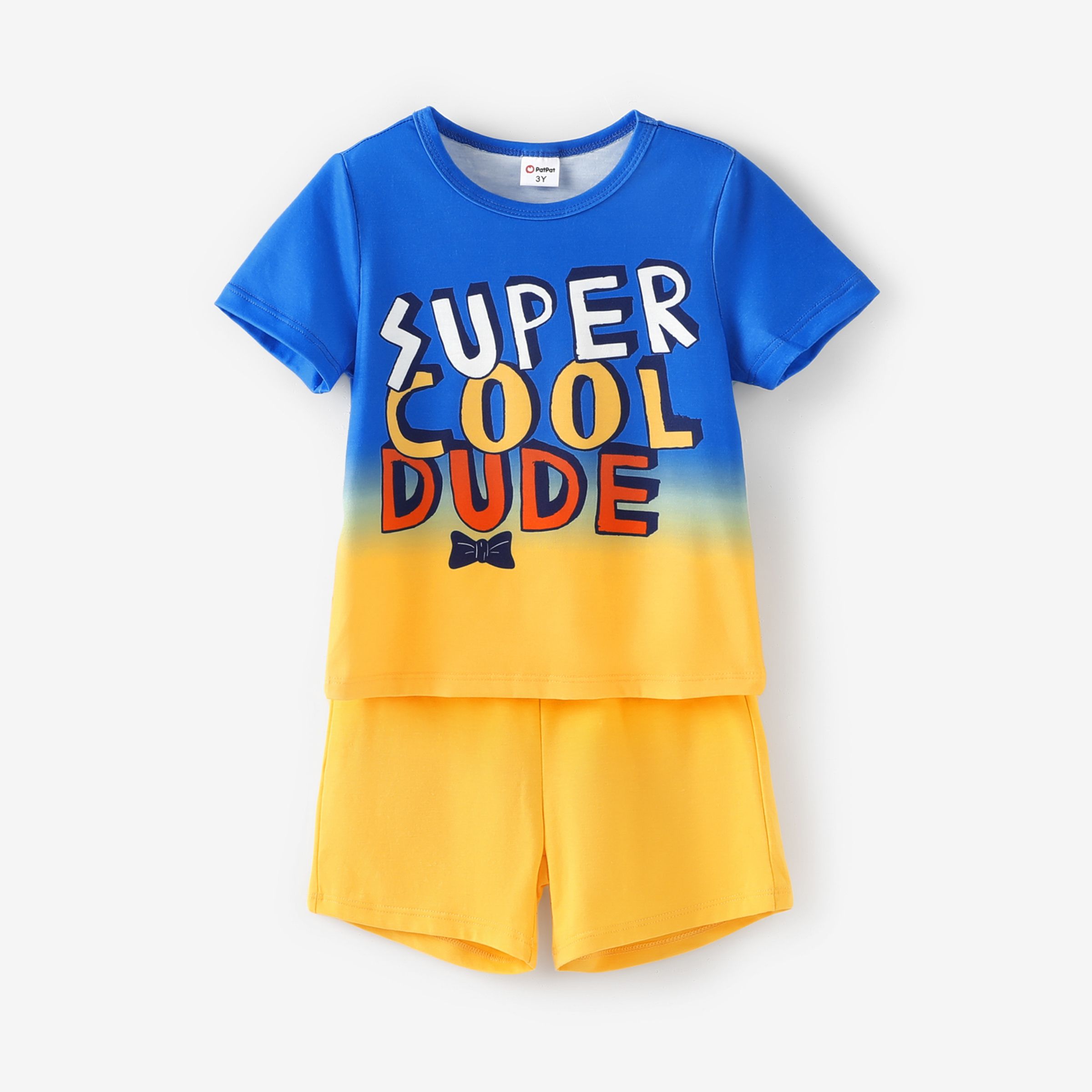 Toddler Boy 2pcs Letter Print Colorblock Tee And Shorts Set/ 5 Pairs Of Socks/ Sports Shoes