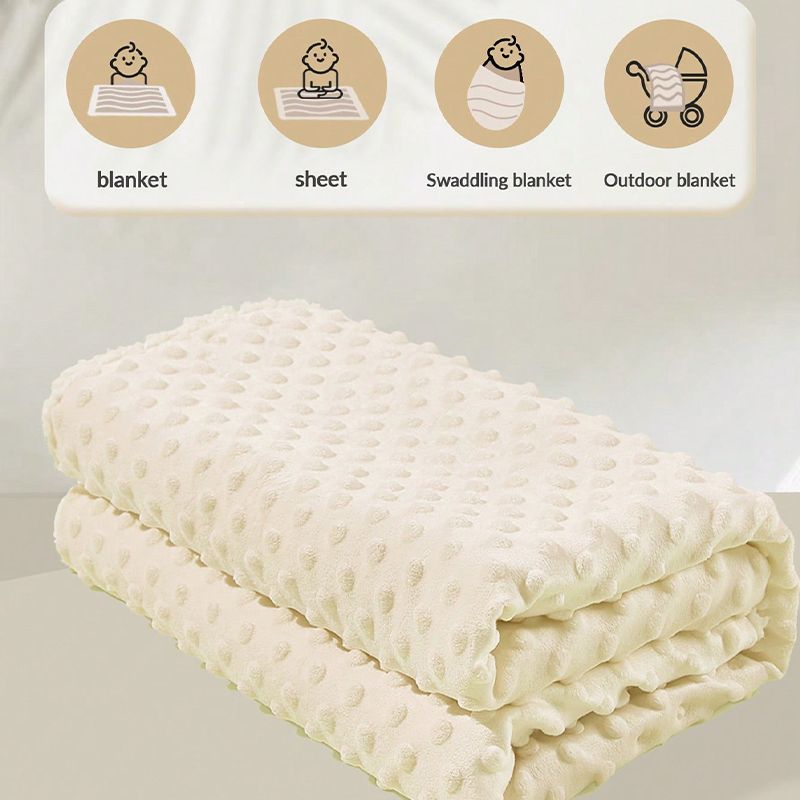 小羊羔羊絨雙層毯，3D波點設計，舒適安寧的睡眠