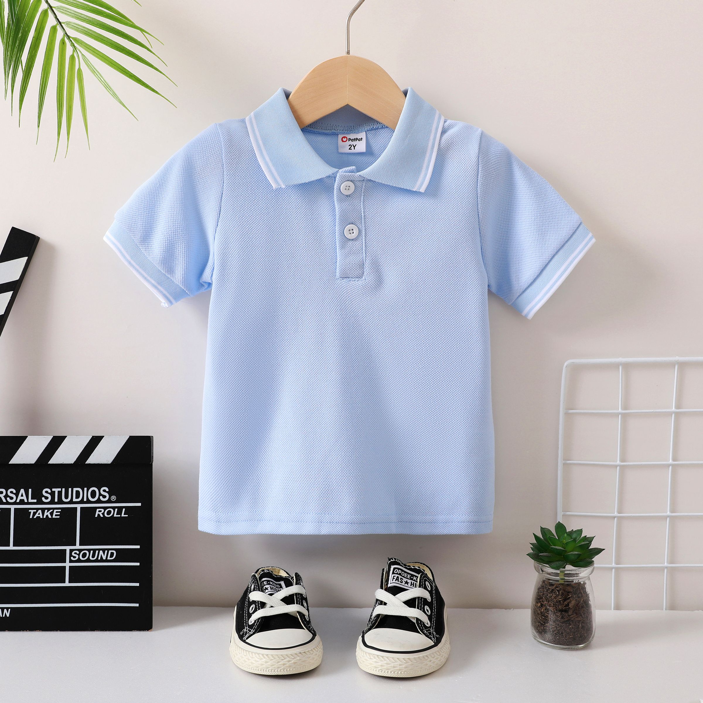 School Solid Color Toddler Boy/Girl Polo Shirt