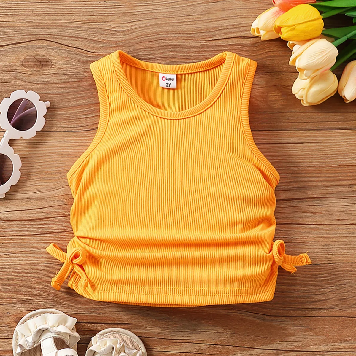 Toddler Girl's Solid Color Camisole Casual Top