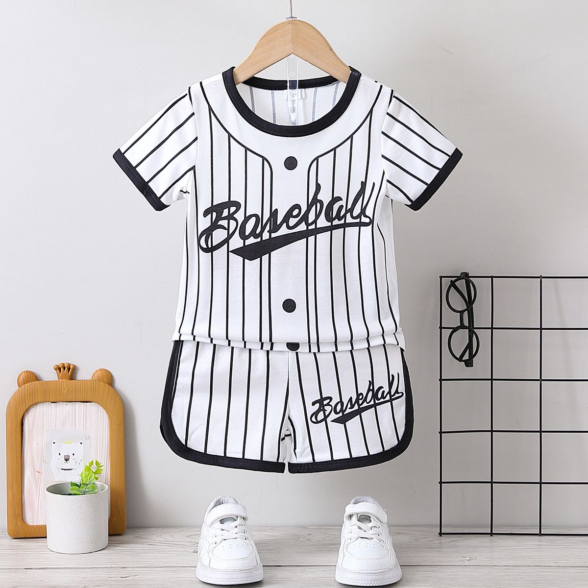 Toddler Boy Sporty Ball Top and Shorts Set
