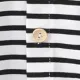 100% Cotton Striped Short-sleeve Baby Romper Black/White