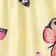 Easter Kid Girl Bunny Butterfly Print Sleeveless Dress Yellow