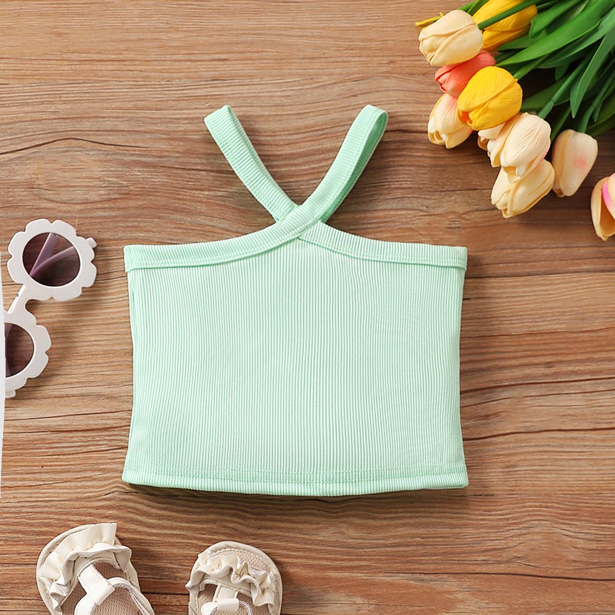 Toddler Girl Solid Color Camisole Top