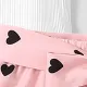 2 Stück Kinder Sets Mädchen Herzförmig Rüschenrand Kurzärmeliger Shorts-Anzug rosa