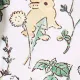 2pcs Baby Girl Ribbed Green/White Rabbit Print Long-sleeve Ruffle Jumpsuit Set White