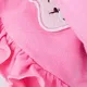 Care Bears 2pcs Baby/Toddler Girl Cotton Long-sleeve Ruffle Trim Cardigan and Floral Print Tank Dress Set Pink