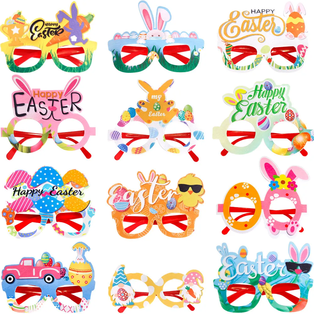 Montura de gafas de huevo de conejito de Pascua para niños pequeños / niños Rosado big image 1