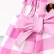L.O.L. SURPRISE! Kid Girl 2pcs Character Print Long-sleeve Top and Plaid Skirt Set  Light Pink