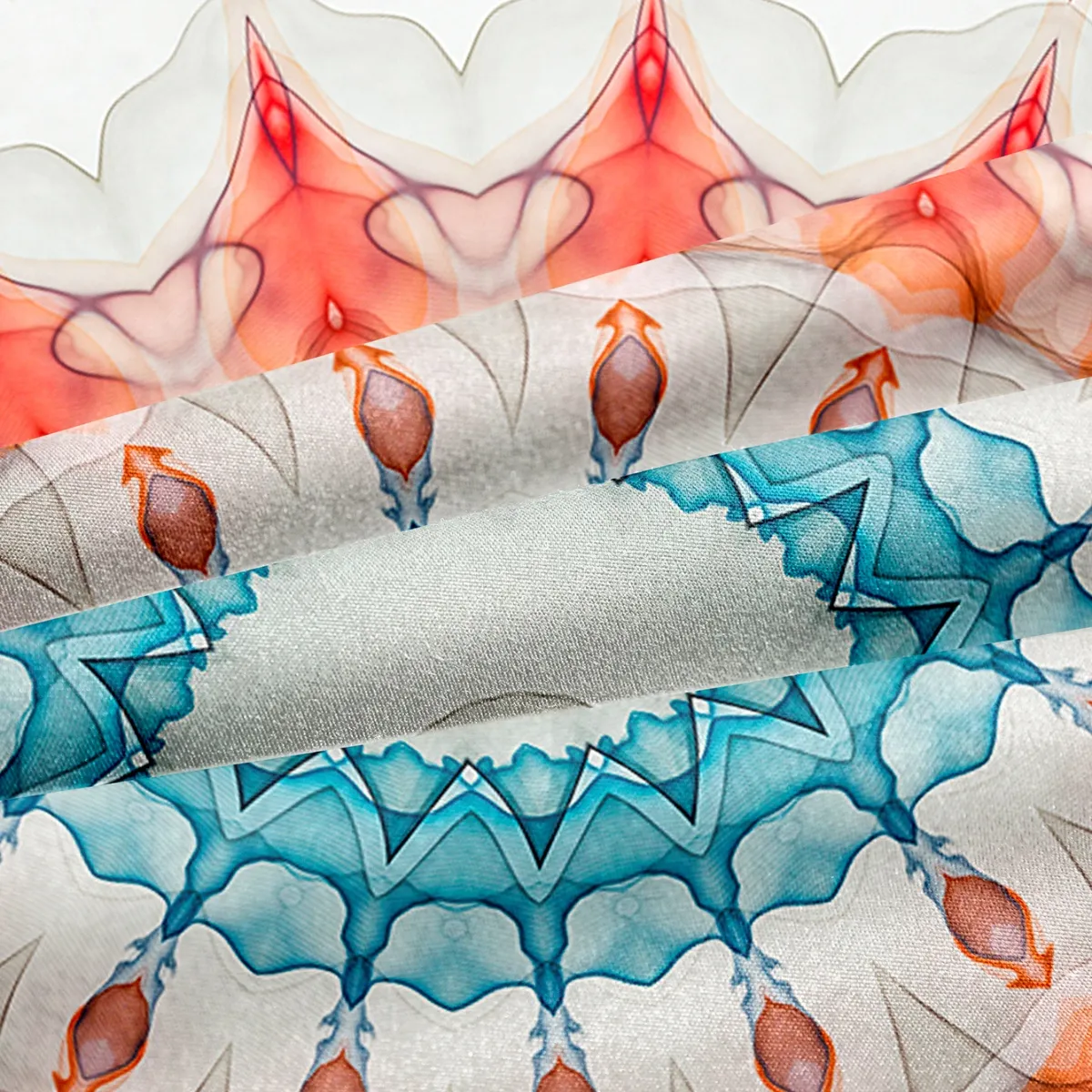 Set di biancheria da letto 3 pezzi in poliestere stampato in 3D - Unisex, festivo, tessuto morbido. Bianco big image 1