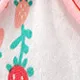 مجموعة ملابس داخلية فراولة طفولية ، 1 قطعة ، قطن ، للأطفال بنات زهري
