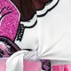 LOL Surprise Kids Girls Mother's Day 2pcs Character Print T-shirt with Sweet Mesh Skirt Set
 White
