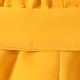 2 Stück Kinder Sets Mädchen Pflanzen und Blumen Rüschenrand Kurzärmeliger Shorts-Anzug gelb