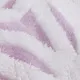 PatPat 3D Floral Coral Fleece Sherpa Blanket Lavender