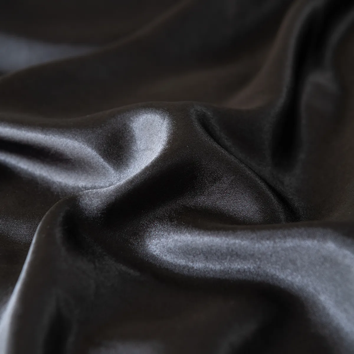 2/3PCS لينة ومريحة مجموعة الفراش الساتان اللون ، بما في ذلك غطاء لحاف وأكياس الوسائد أسود big image 1