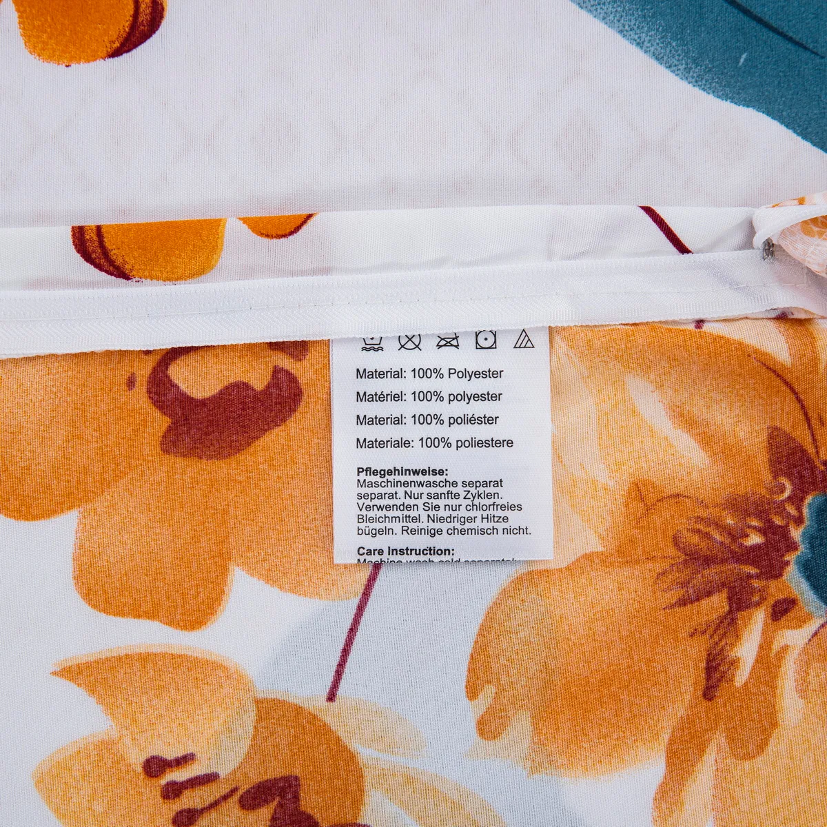 2/3 piezas de ropa de cama de diseño de margarita jacquard suave y cómoda, incluye funda nórdica y fundas de almohada multicolor big image 1