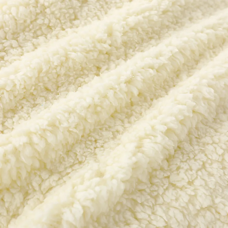 小羊羔羊絨雙層毯，3D波點設計，舒適安寧的睡眠 奶油色 big image 1