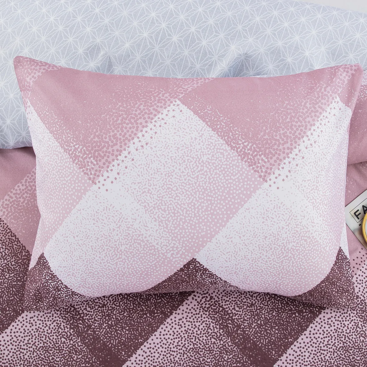 2/3pcs confortável e macio quadriculado padrão de cama xadrez big image 1