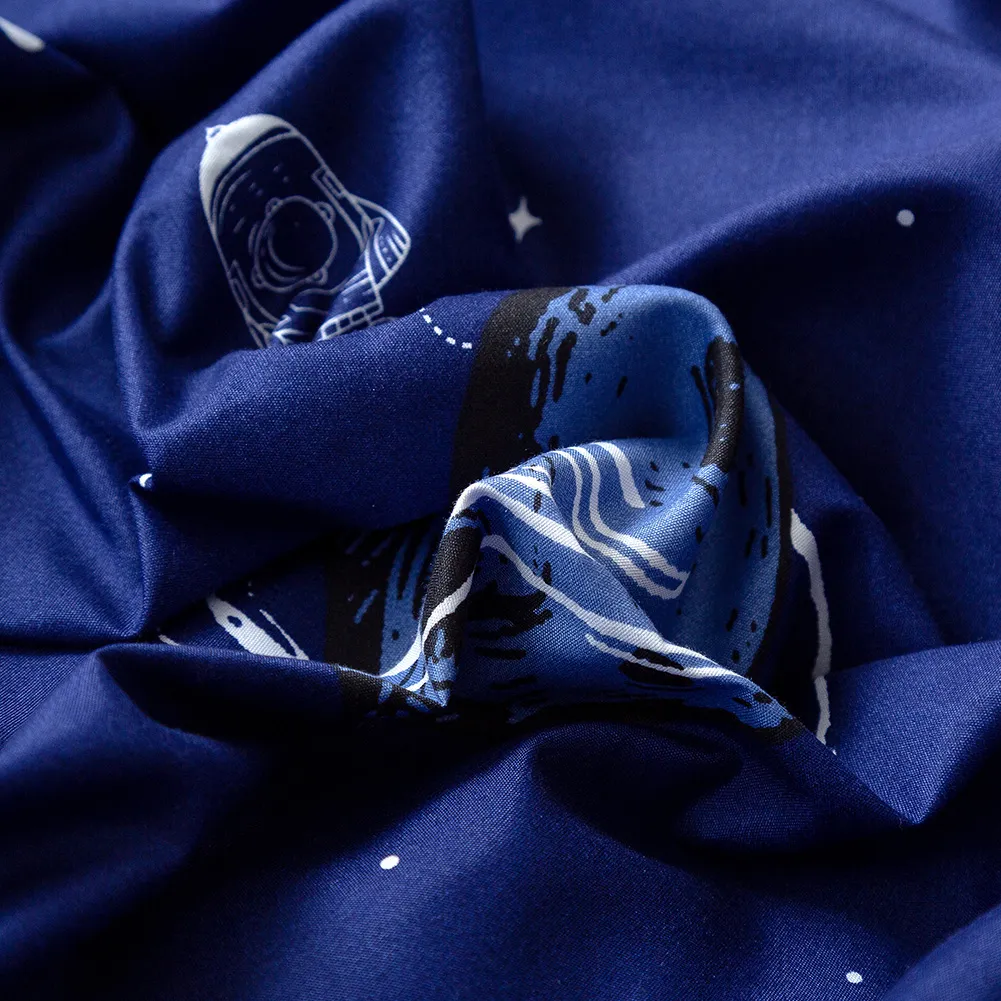 2/3pcs 太空探險印花床上用品套裝 深藍色 big image 1