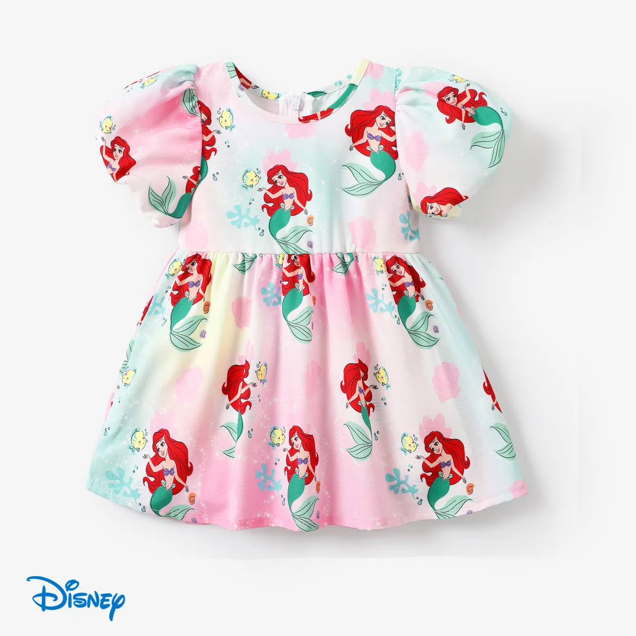 Disney Princess 1pc Baby/Toddler Girls Character Puff-Sleeve Dress Multi-color big image 1