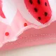 3 unidades Bebé Chica Costura de tela Sandía Dulce Camiseta sin mangas Trajes de baño Rosa claro