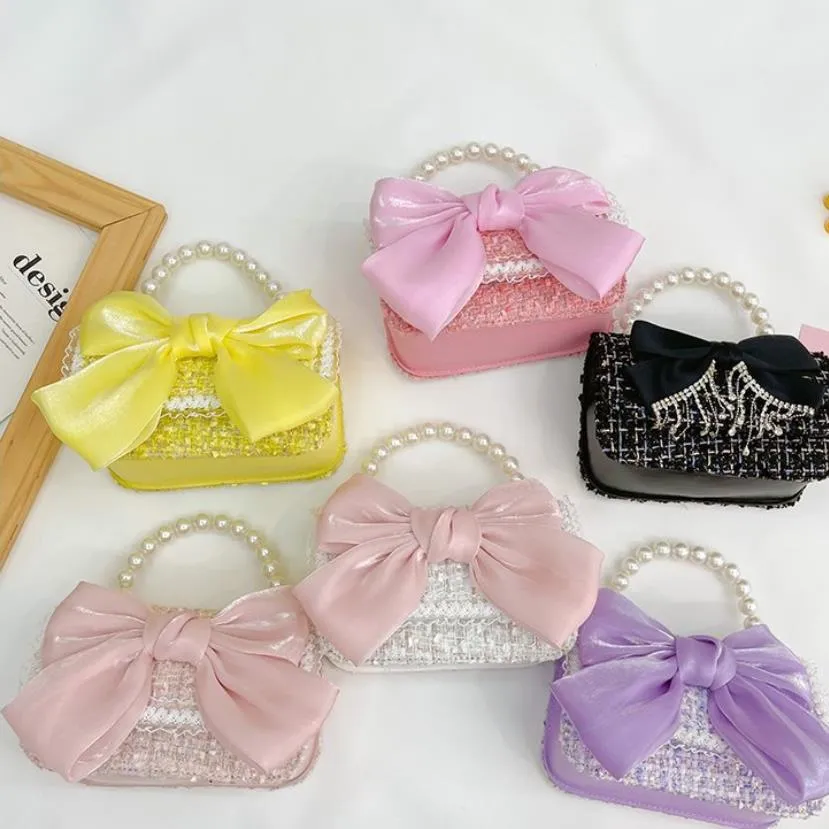 Toddler/kids Girl Little Chanel Style Children's Shoulder Bag with Butterfly Bow Pink big image 1