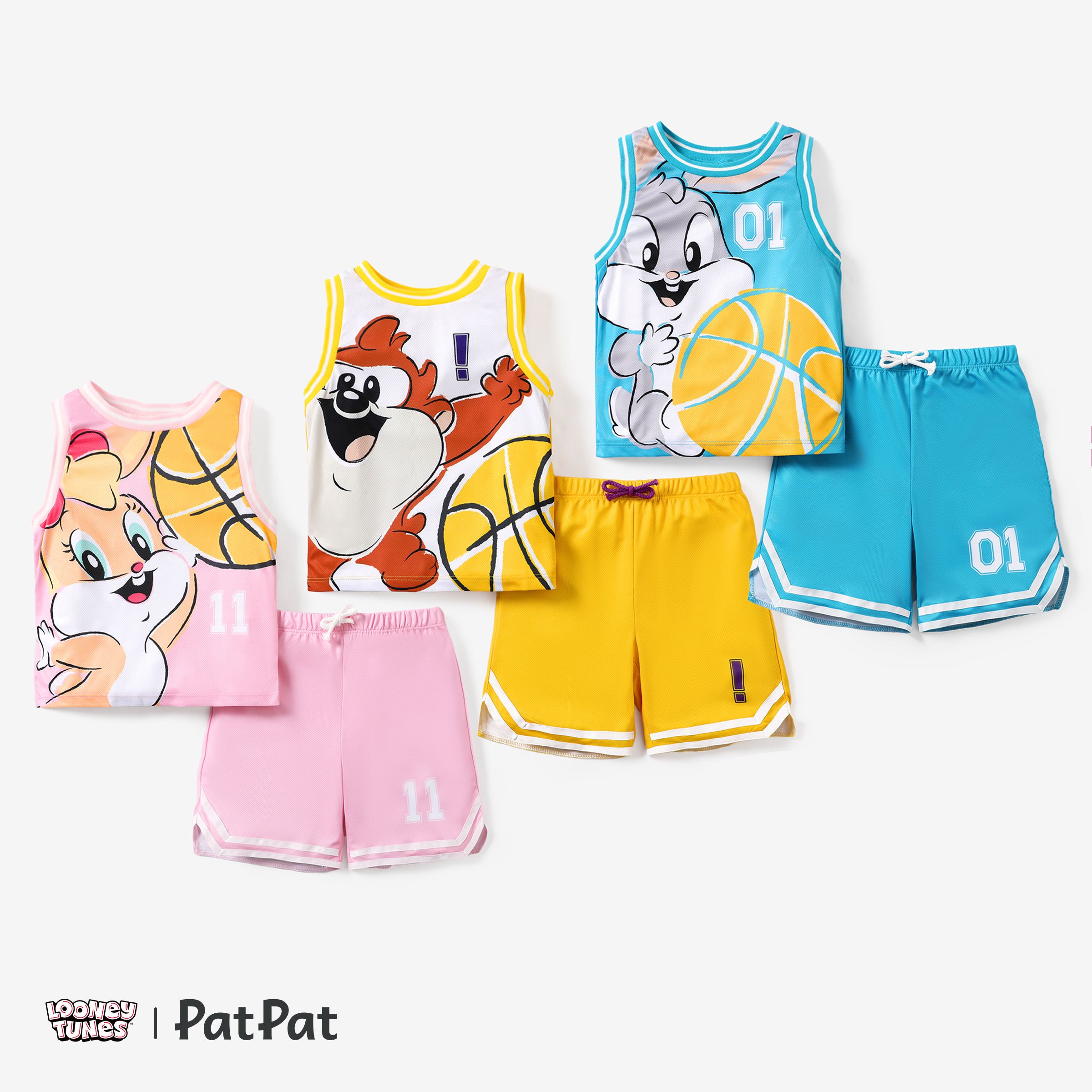 

Looney Tunes 2pcs Toddler Girls Sporty Character Print Tank Top & Shorts Set
