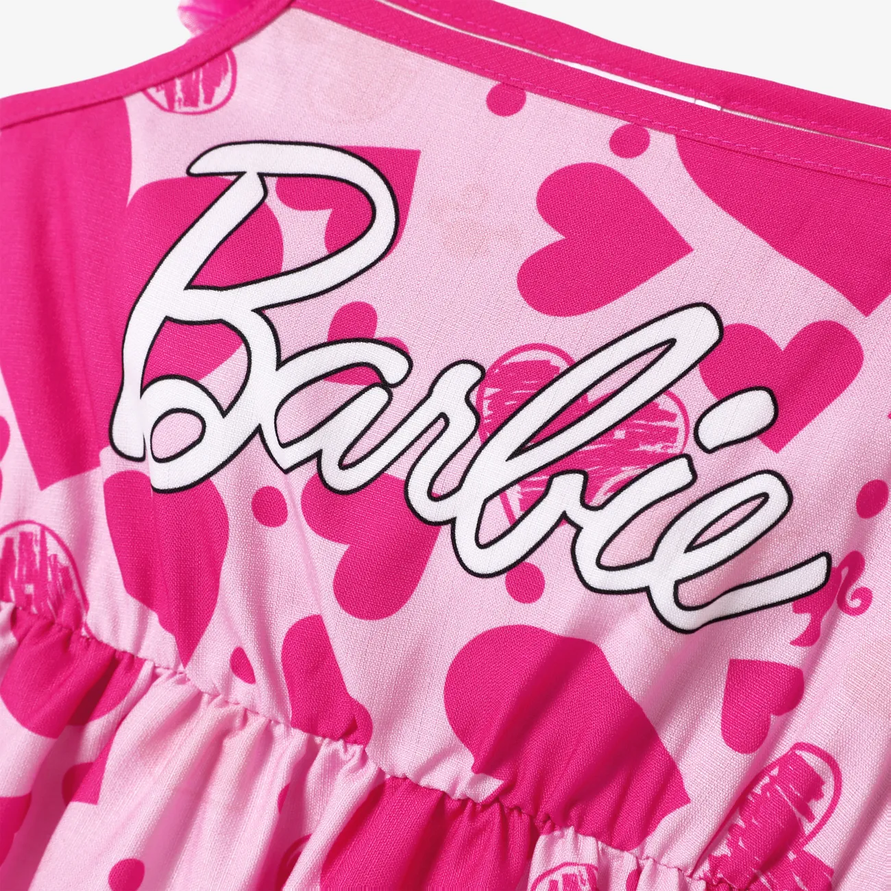 Barbie Fête des Mères Manches courtes Robes Maman Et Moi roseo big image 1