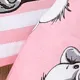 2pcs Baby Girl 95% Cotton Long-sleeve Cartoon Elephant Print Grey Striped Top and Trousers Set Pink