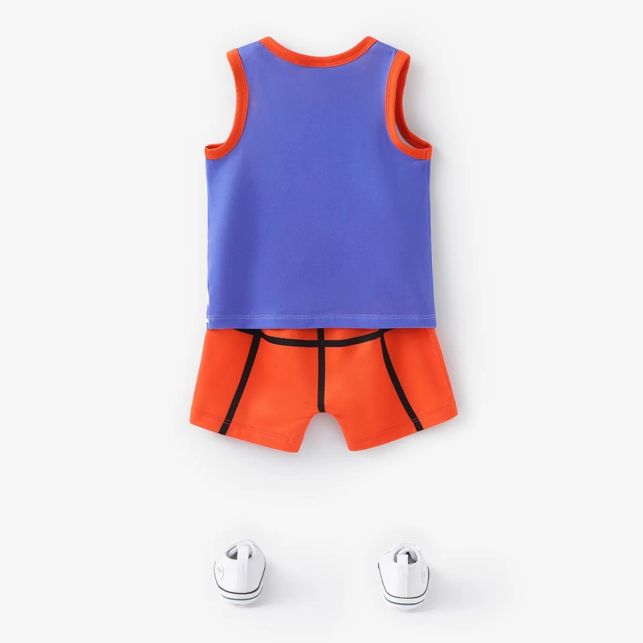 Baby Boy 2pcs Sporty Tank Top and Shorts Set Blue big image 1