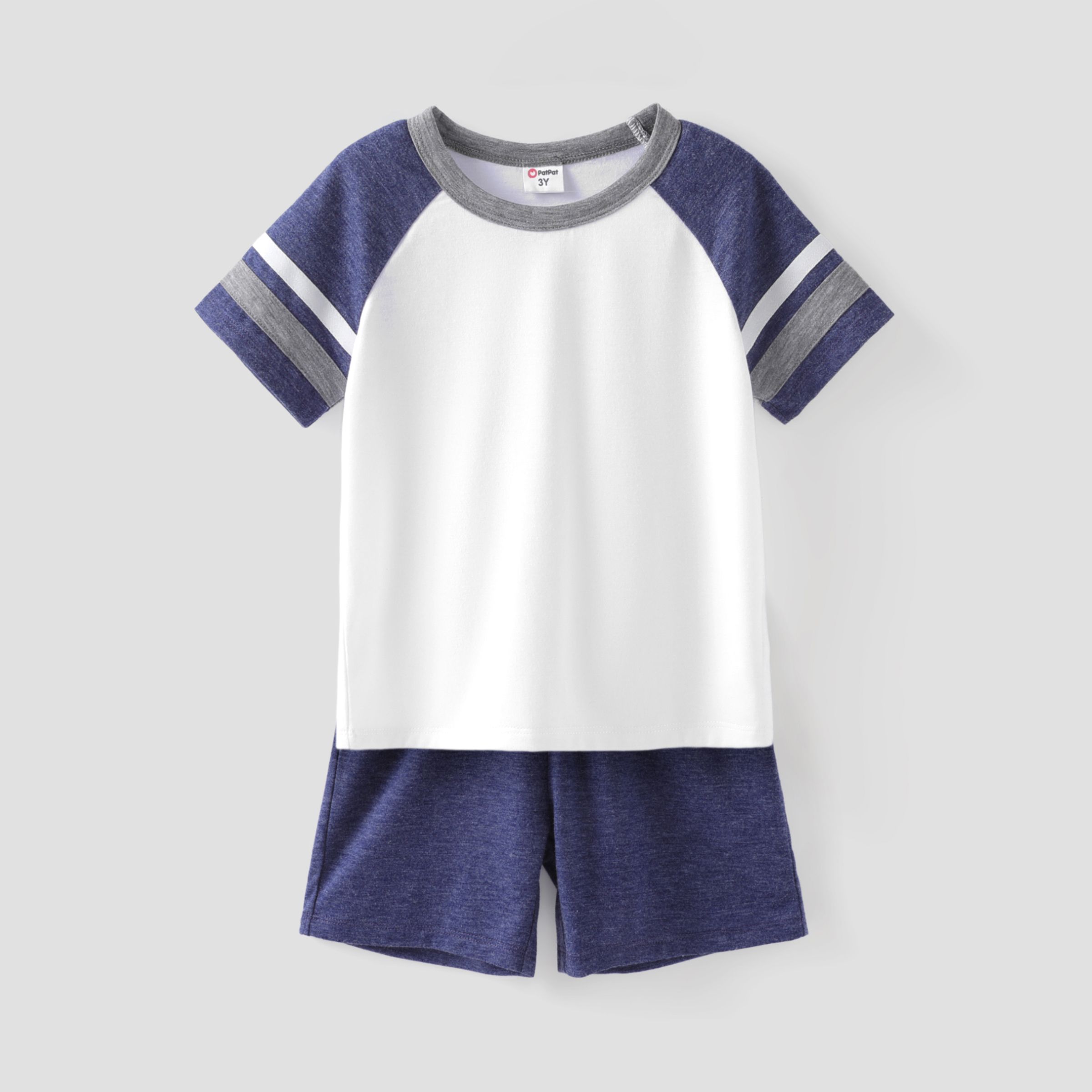 Toddler Boy 2pcs Colorblock Tee and Shorts Set