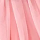 Toddler Girl Sweet Floral Design Mesh Splice Puff-sleeve Dress PinkyWhite