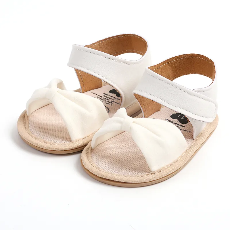 Baby/Toddler Girl Sweet Style Bow Design Velcro Closure Pre-Walker Shoes  White big image 1