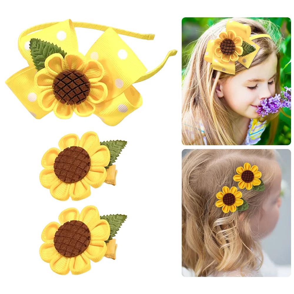 Kleinkind / Kinder Mädchen Süße und Niedliche Sonnenblume Haarspange Farbe-B big image 1