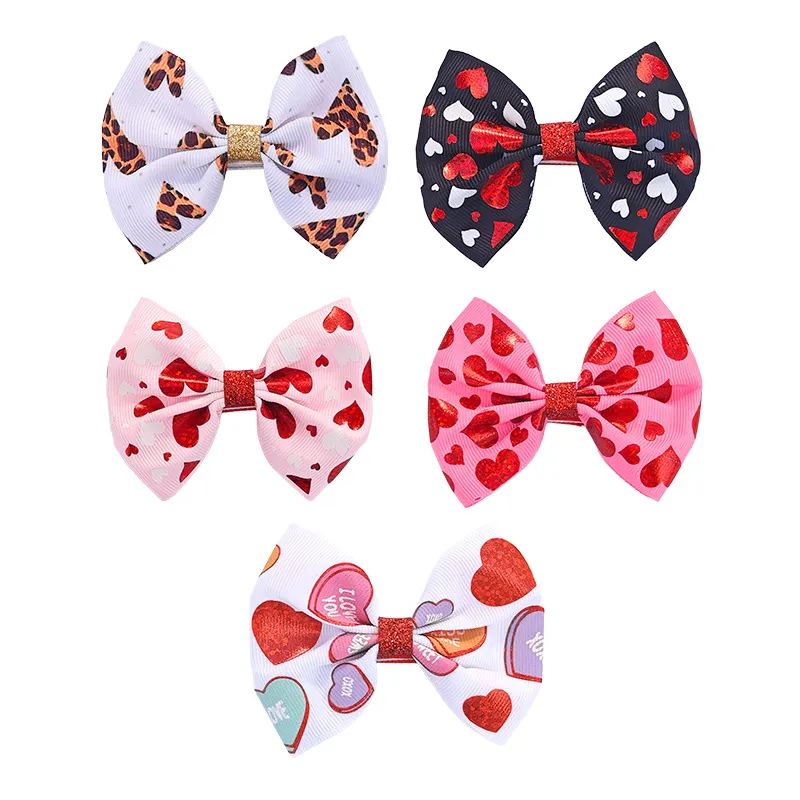 Toddler/kids/adult Sweet Colorful Love Heart Butterfly Hair Clip Brown big image 1