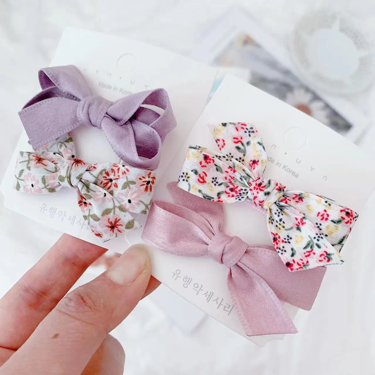 Paquete de 2 accesorios para el cabello de mariposa dulce y linda niña para niños pequeños / niños Púrpura big image 1