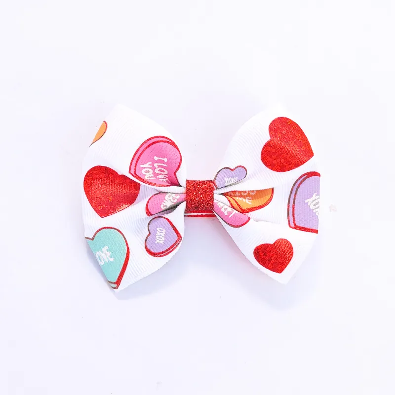 Enfant en bas âge/enfants/adulte Sweet Colorful Love Heart Butterfly pince à cheveux Blanc big image 1