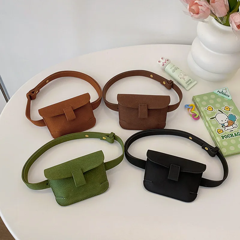 Toddler/kids Retro and Minimalist  Waist Bag, Can be Worn as Single Shoulder or Crossbody Bag, with Cute Matching Fashionable Design Brown big image 1