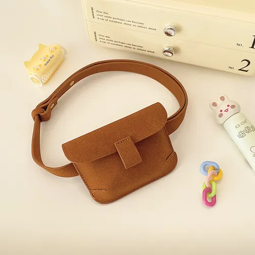 Sac de taille rétro et minimaliste pour tout-petits/enfants, peut être porté comme sac à bandoulière ou sac à bandoulière, avec un design à la mode assorti mignon