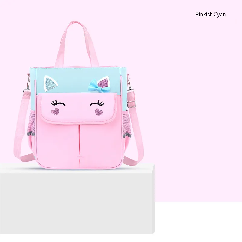 Kids Girl/Boy Childlike Unicorn Nylon Handheld Crossbody Bag Pink big image 1