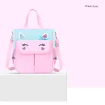 Kids Girl/Boy Childlike Unicorn Nylon Handheld Crossbody Bag Pink