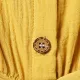 Toddler Girl 100% Cotton Solid Color Button Design Sleeveless Belted Romper Jumpsuit Shorts Ginger-2