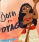 Disney princess Moana/Ariel Toddler/Kids Girl Naia™ Character Print Floral Ruffled-Sleeve Dress
 Orange